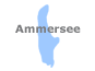 Umriss Ammersee mit Link zu Pensionen am Ammersee