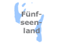Umriss Fünfseenland mit Link zu Pensionen im Fünfseenland