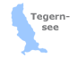 Umriss Tegernsee mit Link zu Pensionen im Gebiet Tegernsee